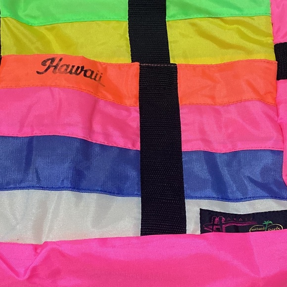 Michael Parks Vintage Hawaii Neon Rainbow Soft Cooler Duffle Bag - Picture 2 of 9
